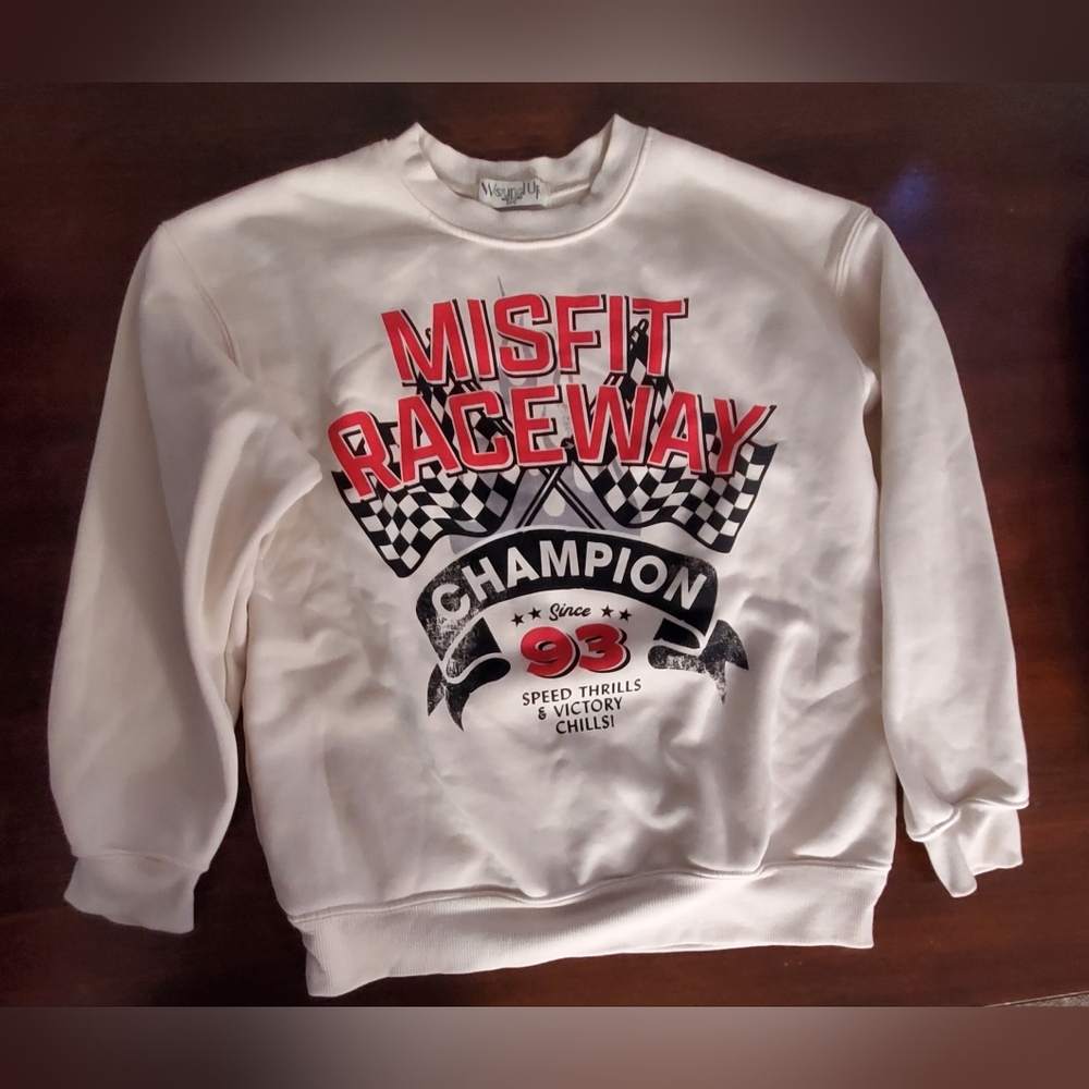 Wound Up Misfit Raceways Sweatshirt Women's Size SMALL - EXCELLENT CONDITION